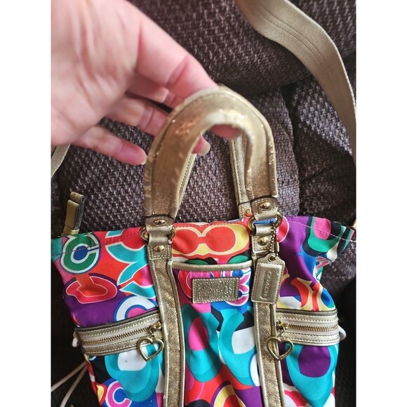 Coach F21361 Poppy Pop Signature C Spotlight Tote Hand/Shoulder Multicolored Bag - Picture 6 of 16